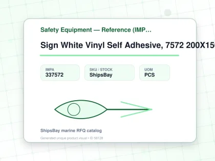 Sign White Vinyl Self Adhesive, 7572 200X150Mm Caution Slip Ha - Safety Equipment — Reference (IMPA) - IMPA 337572 - UOM PCS