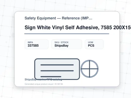 Sign White Vinyl Self Adhesive, 7585 200X150Mm Danger Compr 0X - Safety Equipment — Reference (IMPA) - IMPA 337585 - UOM PCS
