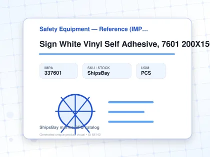 Sign White Vinyl Self Adhesive, 7601 200X150Mm Danger Chlorine - Safety Equipment — Reference (IMPA) - IMPA 337601 - UOM PCS