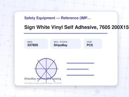 Sign White Vinyl Self Adhesive, 7605 200X150Mm Dangerharm Chem - Safety Equipment — Reference (IMPA) - IMPA 337605 - UOM PCS
