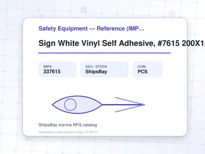 Sign White Vinyl Self Adhesive, #7615 200X150Mm Danger 380Volt - Safety Equipment — Reference (IMPA) - IMPA 337615 - UOM PCS