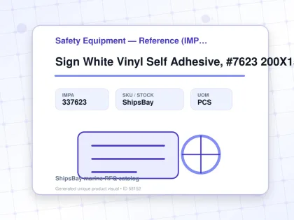 Sign White Vinyl Self Adhesive, #7623 200X150Mm Caution Mind - Safety Equipment — Reference (IMPA) - IMPA 337623 - UOM PCS