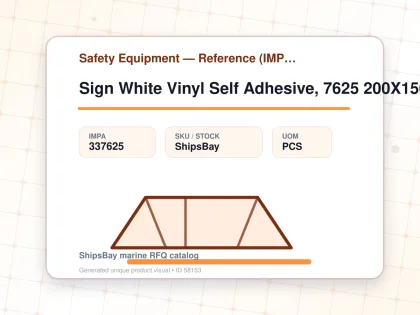 Sign White Vinyl Self Adhesive, 7625 200X150Mm Danger 3300Volt - Safety Equipment — Reference (IMPA) - IMPA 337625 - UOM PCS
