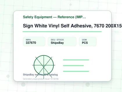 Sign White Vinyl Self Adhesive, 7670 200X150Mm Danger Ionising - Safety Equipment — Reference (IMPA) - IMPA 337670 - UOM PCS