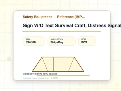 Sign W/O Text Survival Craft, Distress Signals 150X150Mm Imo - Safety Equipment — Reference (IMPA) - IMPA 334066 - UOM PCS