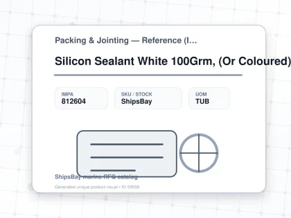 Silicon Sealant White 100Grm, (Or Coloured) - Packing & Jointing — Reference (IMPA) - IMPA 812604 - UOM TUB