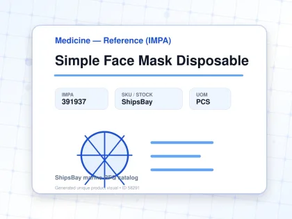 Simple Face Mask Disposable - Medicine — Reference (IMPA) - IMPA 391937 - UOM PCS