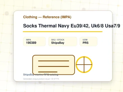 Socks Thermal Navy Eu39/42, Uk6/8 Usa7/9 - Clothing — Reference (IMPA) - IMPA 190389 - UOM PRS
