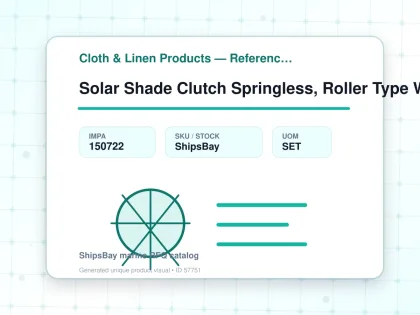 Solar Shade Clutch Springless, Roller Type W/Further Detail - Cloth & Linen Products — Reference (IMPA) - IMPA 150722 - UOM SET