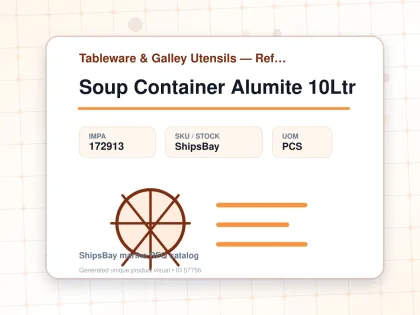 Soup Container Alumite 10Ltr - Tableware & Galley Utensils — Reference (IMPA) - IMPA 172913 - UOM PCS