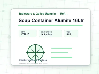 Soup Container Alumite 16Ltr - Tableware & Galley Utensils — Reference (IMPA) - IMPA 172916 - UOM PCS