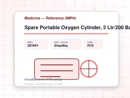 Spare Portable Oxygen Cylinder, 2 Ltr/200 Bar - Medicine — Reference (IMPA) - IMPA 391941 - UOM PCS