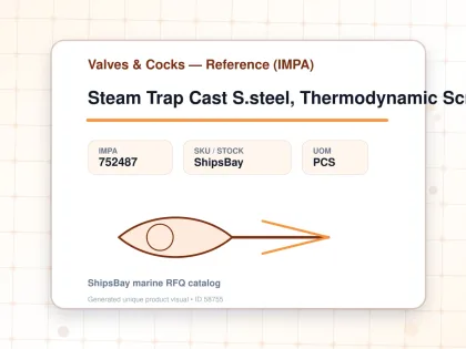 Steam Trap Cast S.steel, Thermodynamic Screwed 10A - Valves & Cocks — Reference (IMPA) - IMPA 752487 - UOM PCS