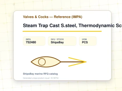 Steam Trap Cast S.steel, Thermodynamic Screwed 8A - Valves & Cocks — Reference (IMPA) - IMPA 752480 - UOM PCS