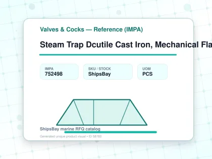Steam Trap Dcutile Cast Iron, Mechanical Flanged 15A - Valves & Cocks — Reference (IMPA) - IMPA 752498 - UOM PCS