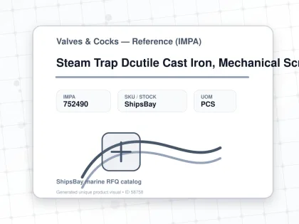 Steam Trap Dcutile Cast Iron, Mechanical Screwed 20A - Valves & Cocks — Reference (IMPA) - IMPA 752490 - UOM PCS