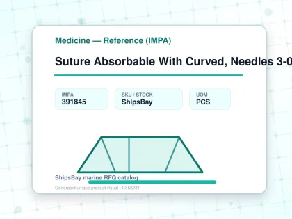 Suture Absorbable With Curved, Needles 3-0 - Medicine — Reference (IMPA) - IMPA 391845 - UOM PCS