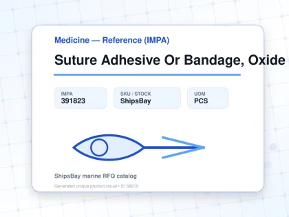 Suture Adhesive Or Bandage, Oxide - Medicine — Reference (IMPA) - IMPA 391823 - UOM PCS