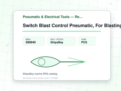 Switch Blast Control Pneumatic, For Blasting Machine #17D788 - Pneumatic & Electrical Tools — Reference (IMPA) - IMPA 590840 - UOM PCS