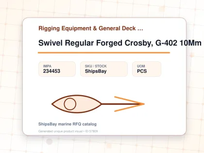 Swivel Regular Forged Crosby, G-402 10Mm - Rigging Equipment & General Deck Items — Reference (IMPA) - IMPA 234453 - UOM PCS