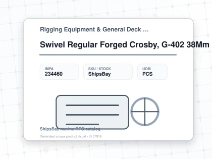 Swivel Regular Forged Crosby, G-402 38Mm - Rigging Equipment & General Deck Items — Reference (IMPA) - IMPA 234460 - UOM PCS