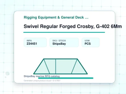 Swivel Regular Forged Crosby, G-402 6Mm - Rigging Equipment & General Deck Items — Reference (IMPA) - IMPA 234451 - UOM PCS