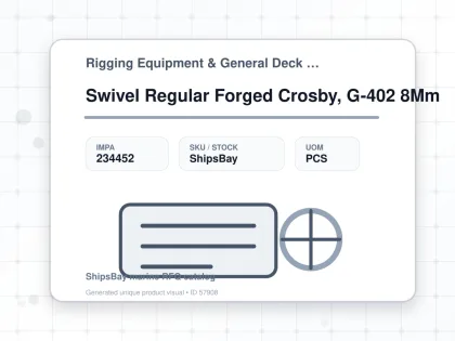 Swivel Regular Forged Crosby, G-402 8Mm - Rigging Equipment & General Deck Items — Reference (IMPA) - IMPA 234452 - UOM PCS