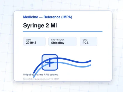 Syringe 2 Ml - Medicine — Reference (IMPA) - IMPA 391943 - UOM PCS