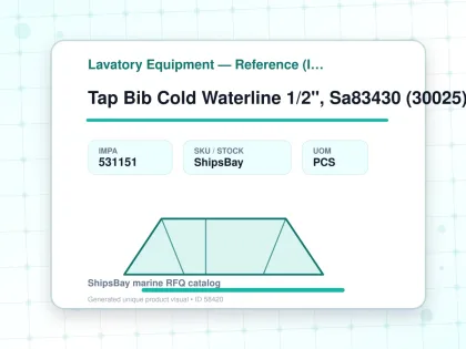 Tap Bib Cold Waterline 1/2", Sa83430 (30025) - Lavatory Equipment — Reference (IMPA) - IMPA 531151 - UOM PCS