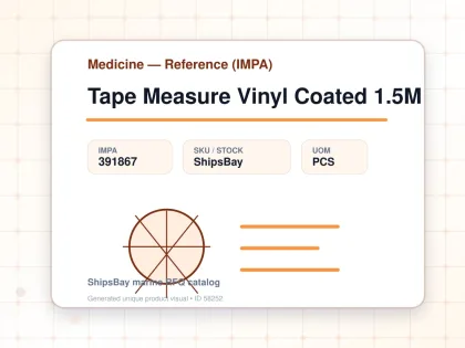 Tape Measure Vinyl Coated 1.5M - Medicine — Reference (IMPA) - IMPA 391867 - UOM PCS