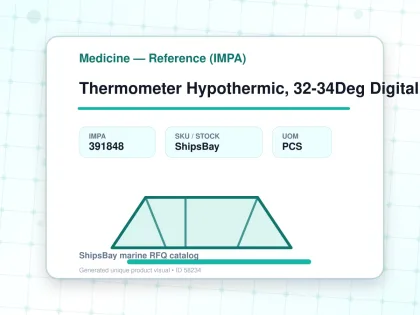 Thermometer Hypothermic, 32-34Deg Digital If Possible - Medicine — Reference (IMPA) - IMPA 391848 - UOM PCS