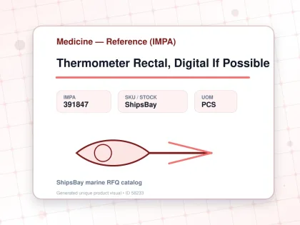 Thermometer Rectal, Digital If Possible - Medicine — Reference (IMPA) - IMPA 391847 - UOM PCS