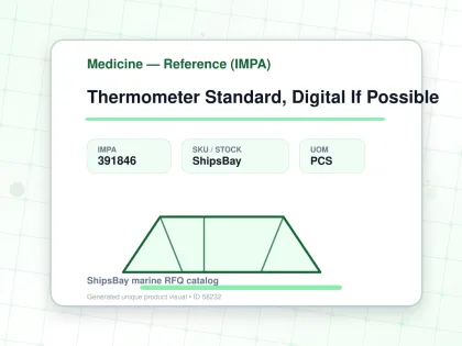 Thermometer Standard, Digital If Possible - Medicine — Reference (IMPA) - IMPA 391846 - UOM PCS