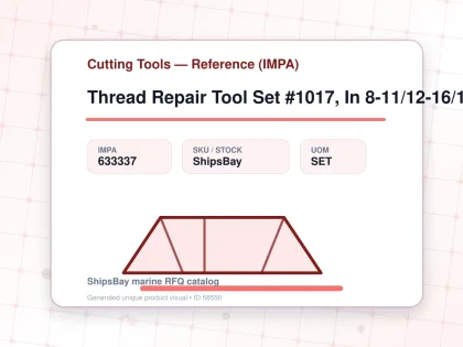 Thread Repair Tool Set #1017, In 8-11/12-16/16-20 Ex 4-18 4S - Cutting Tools — Reference (IMPA) - IMPA 633337 - UOM SET