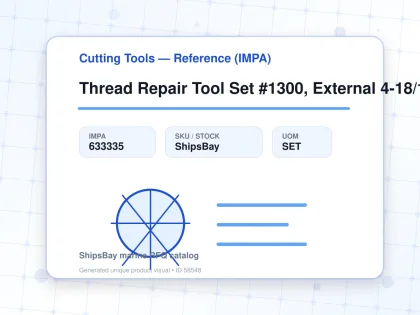 Thread Repair Tool Set #1300, External 4-18/17-38/35-152 3'S - Cutting Tools — Reference (IMPA) - IMPA 633335 - UOM SET