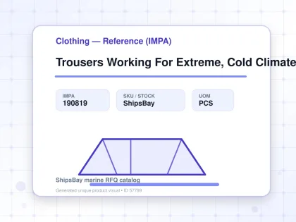 Trousers Working For Extreme, Cold Climate Blue 3L - Clothing — Reference (IMPA) - IMPA 190819 - UOM PCS