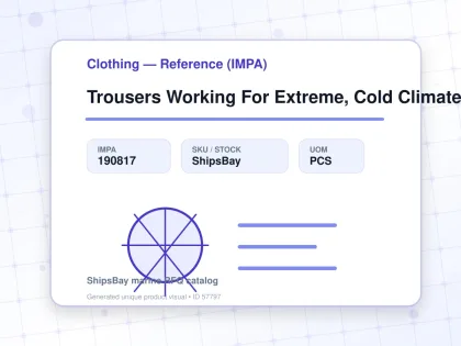 Trousers Working For Extreme, Cold Climate Blue L - Clothing — Reference (IMPA) - IMPA 190817 - UOM PCS