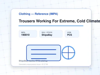 Trousers Working For Extreme, Cold Climate Orange 4L - Clothing — Reference (IMPA) - IMPA 190810 - UOM PCS