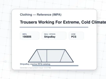 Trousers Working For Extreme, Cold Climate Orange M - Clothing — Reference (IMPA) - IMPA 190806 - UOM PCS