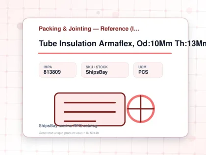 Tube Insulation Armaflex, Od:10Mm Th:13Mm L:2Mtr - Packing & Jointing — Reference (IMPA) - IMPA 813809 - UOM PCS