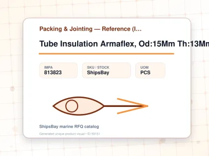 Tube Insulation Armaflex, Od:15Mm Th:13Mm L:2Mtr - Packing & Jointing — Reference (IMPA) - IMPA 813823 - UOM PCS