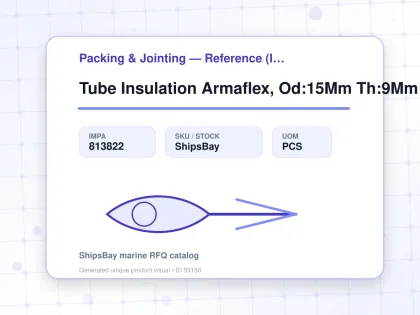 Tube Insulation Armaflex, Od:15Mm Th:9Mm L:2Mtr - Packing & Jointing — Reference (IMPA) - IMPA 813822 - UOM PCS