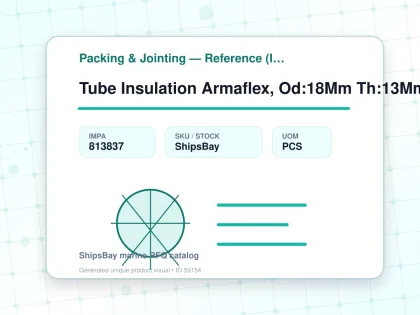 Tube Insulation Armaflex, Od:18Mm Th:13Mm L:2Mtr - Packing & Jointing — Reference (IMPA) - IMPA 813837 - UOM PCS