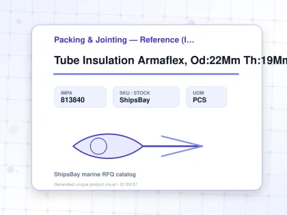 Tube Insulation Armaflex, Od:22Mm Th:19Mm L:2Mtr - Packing & Jointing — Reference (IMPA) - IMPA 813840 - UOM PCS