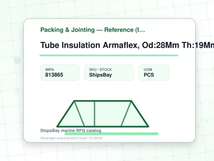 Tube Insulation Armaflex, Od:28Mm Th:19Mm L:2Mtr - Packing & Jointing — Reference (IMPA) - IMPA 813865 - UOM PCS
