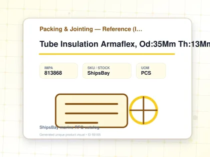Tube Insulation Armaflex, Od:35Mm Th:13Mm L:2Mtr - Packing & Jointing — Reference (IMPA) - IMPA 813868 - UOM PCS