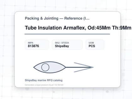 Tube Insulation Armaflex, Od:45Mm Th:9Mm L:2Mtr - Packing & Jointing — Reference (IMPA) - IMPA 813876 - UOM PCS