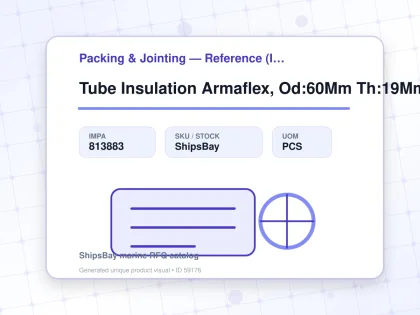 Tube Insulation Armaflex, Od:60Mm Th:19Mm L:2Mtr - Packing & Jointing — Reference (IMPA) - IMPA 813883 - UOM PCS