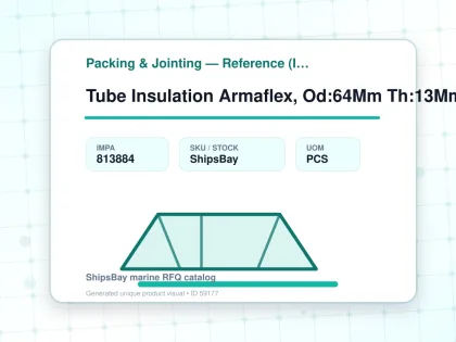 Tube Insulation Armaflex, Od:64Mm Th:13Mm L:2Mtr - Packing & Jointing — Reference (IMPA) - IMPA 813884 - UOM PCS