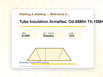 Tube Insulation Armaflex, Od:88Mm Th:19Mm L:2Mtr - Packing & Jointing — Reference (IMPA) - IMPA 813891 - UOM PCS